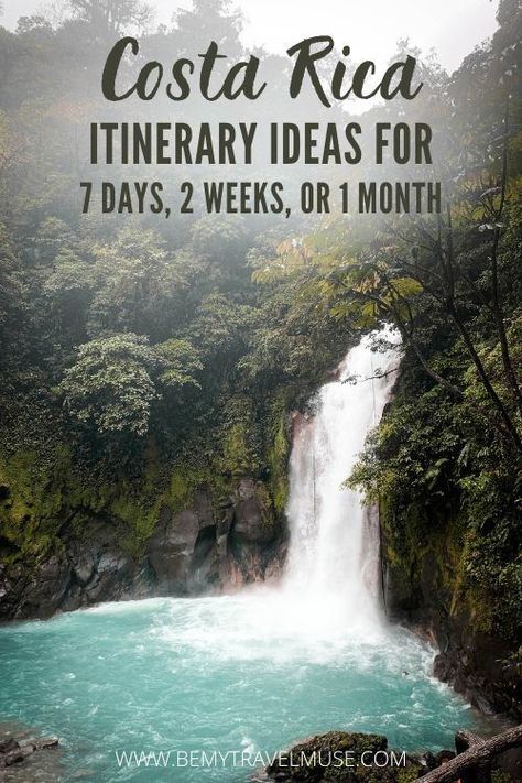 Ideal itineraries for Costa Rica for 1 week, 2 weeks or 1 month! If you are short on time, the 7-day itinerary includes all of the must-sees on your trip; if you have more time, the 2-week and 1-month itinerary include places off the beaten path for an epic Costa Rica adventure. #CostaRica Costa Rica Itinerary, Costa Rica Adventures, Cahuita, Itinerary Ideas, Arenal Volcano, Solo Travel Tips, Costa Rica Travel, Monteverde, Off The Beaten Path