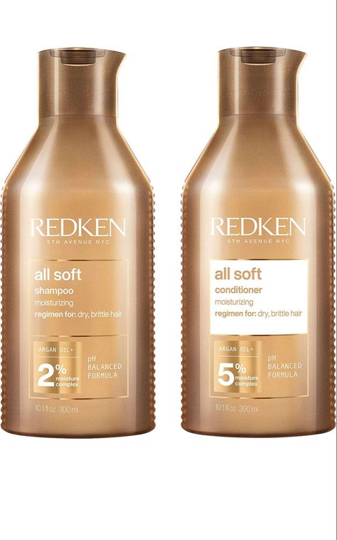 Redken Shampoo And Conditioner, Redken Shampoo, Redken All Soft, Shampoo For Damaged Hair, Dry Brittle Hair, Redken Hair Products, Bleach London, Good Shampoo And Conditioner, Shampoo And Conditioner Set