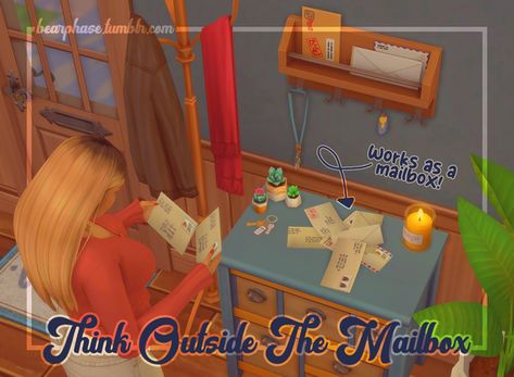 Think Outside The Mailbox: Functional Indoor "Mailboxes" | Patreon Cc Folder Sims 4, Disney Princess Challenge, Hogwarts Uniform, Mail Slots, Sims 4 Cheats, Disney Challenge, Cc Folder, Sims 4 Clutter, Career Outfits