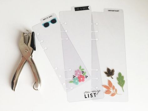 Diy Planner Bookmark, Diy Planner Accessories, Micro Planner, Monthly Planner Book, Disc Binding, Bookmarks Template, Planner Page Marker, Make Planner, Living Well Planner