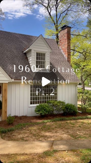 Paige Thornton on Instagram: "1960’s Cottage Renovation pt. 2🏡  Sharing a bit of progress… 🤍  #renovation #cottagestyle #renovationproject #design #interiordesign #homedesign #renovate #cottagehome #cottagehouse #tilework #hardwoodfloors" 1960s House Renovation, 60s Home, 1960s House, Cottage Renovation, Tile Work, House Renovation, Cottage Homes, Renovation Project, Cottage Style