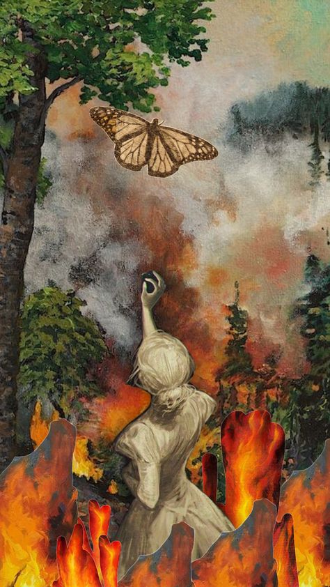 #ghostcore #lightaesthetic #collage #butterfly #fire Art Inspiration Collage, Hopeful Artwork, Mixed Media Ideas Art, Art Ideas For Competition, Collage Competition Ideas, Art About Hope, Collage Painting Canvas Acrylics, Art That Represents Yourself, Change Art