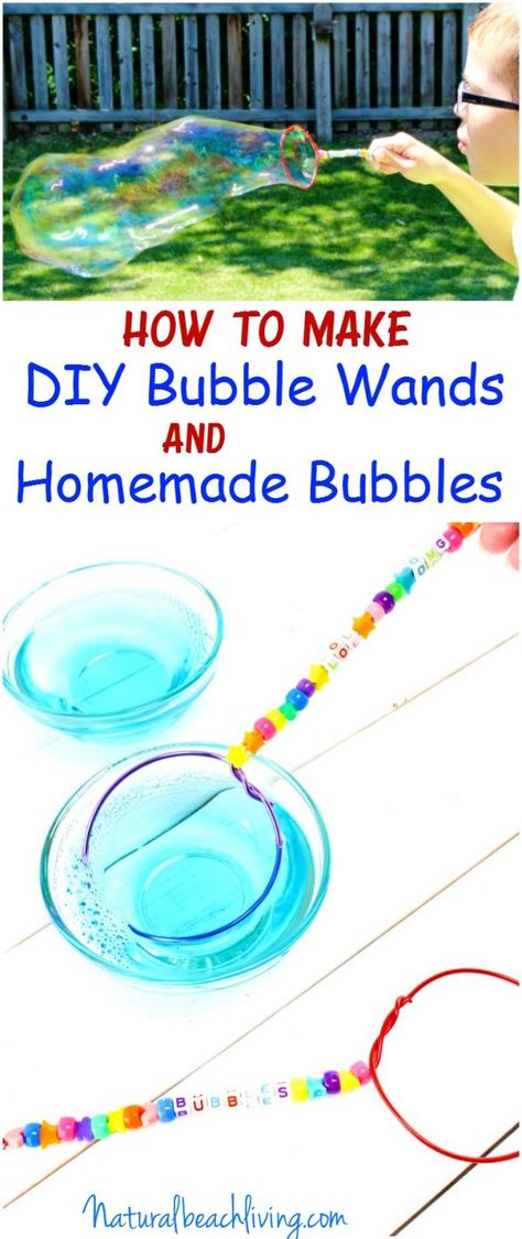 How to Make DIY Bubble Wands & Homemade Bubbles, These Easy DIY Wire Bubble Wands are a fun summer craft idea and Summer Activity for Kids, learn how to make bubbles with only 3 ingredients and The Best Homemade Bubble Wand Ideas your kids will love. Diy Bubble Wands, Homemade Bubble Wands, Summer Party Diy, How To Make Bubbles, Fun Summer Crafts, Homemade Bubbles, Bubble Wand, Bubble Party, Kids Graduation