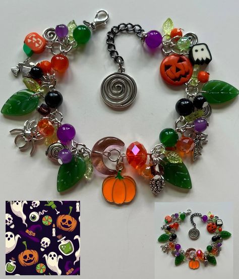 Halloween & Moon Bracelets pt4! 🎃🌑🌙✨ • *the moth moon one is my fav teheehee* • How to purchase? linked in bio, depop, vinted, or dm me to order! • ( i do not place orders from dms, i only take orders from depop or vinted due to cheaper shipping prices) • • • #bracelet #handmade #halloween #beaded #beadedjewelry #pumpkin #pumpkinspice #sunflowers #orangebeads #blackbeads #purplebeads #smallbusiness #jewelry #greenbeads #halloweenjewelry #beadjewelry #witchaesthetic #moon #charms #beadsjewelr... Halloween Bracelet Ideas, Wooden Swords, W.i.t.c.h Aesthetic, The Moth, Halloween Bracelet, Halloween Moon, Moon Bracelet, Bead Charms Diy, Glass Beaded Bracelets