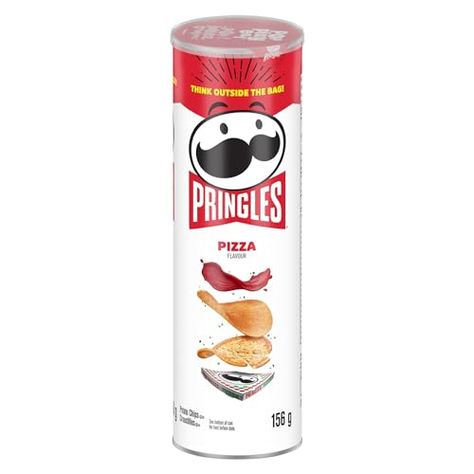 Pringles Croustilles, saveur de pizza, 156 g Pringles Pizza, Pringle Flavors, Pringles Chips, Cold Pizza, Pizza Chips, Bbq Potatoes, Pringles Original, Carnitas Tacos, Make People Happy