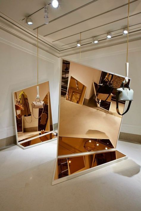 Mirror Installation, Retail Inspiration, Pushing Boundaries, Retail Windows, Store Windows, Showroom Design, Retail Store Design, Shop Front Design, Boutique Interior