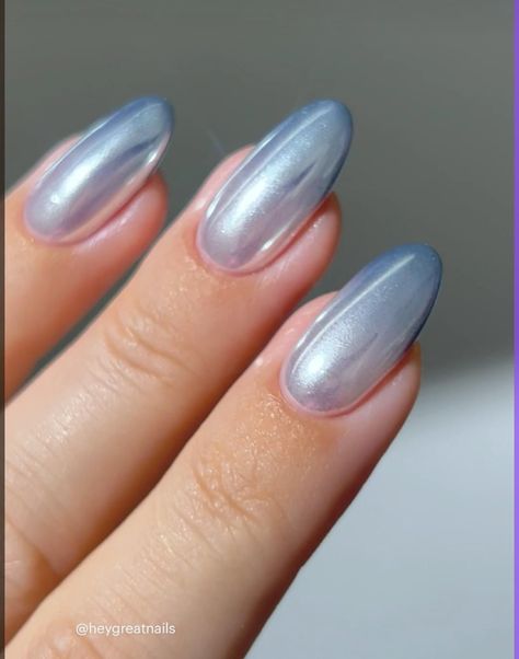 Ombre Nails Tutorial, Ombre Chrome Nails, Blue Chrome Nails, Blue Ombre Nails, Chrome Nails Designs, Cute Nails For Fall, Nude Nail Designs, Blue Nail Art, Simple Gel Nails