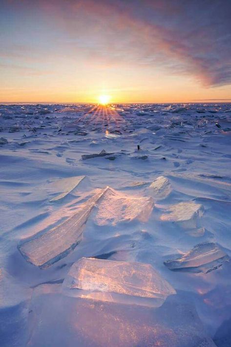 Sunrise over a frozen Lake Superior Duluth. Minnesota Lake Superior Winter, Lake Superior Minnesota, Minnesota Snow, White Bear Lake Minnesota, The North Shore Minnesota, Silver Lake Sand Dunes Michigan, Frozen Lake, Lake Sunset, Lake Superior