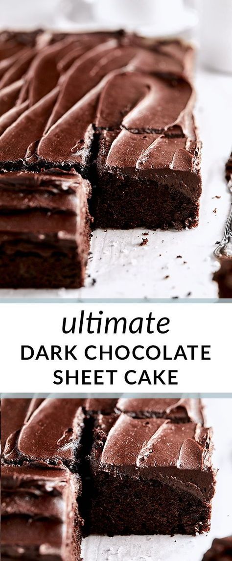 The Best Chocolate Cake, Chocolate Cake Recipe Easy, Chocolate Sheet Cake, Easy Chocolate Cake, Chocolate Buttercream Frosting, Baking Cocoa, Sheet Cake Recipes, Dessert Chocolate, Best Chocolate Cake