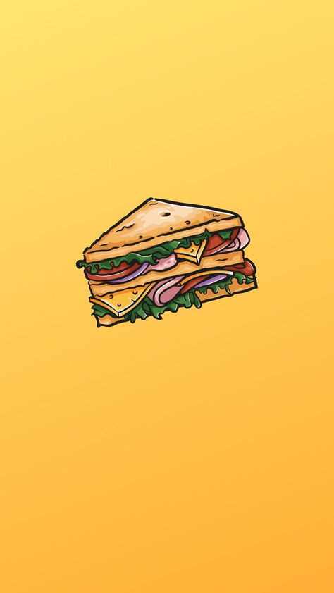 Food Wallpaper #frozenfood #restaurantbranding Sandwiches Illustration, Sandwich Wallpaper, Sandwich Tattoo, Food Logo Ideas Creative, Coffee Shop Signage, Food Logo Ideas, Sandwich Logo, Sandwich Aesthetic, Nutritious Lunches