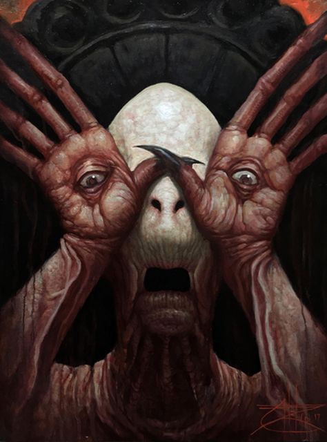 A Tribute to Guillermo del Toro & Chet Zar’s The Fear @ Copro Gallery – Beautiful Bizarre Magazine Horrific Art, Guillermo Del Toro Art, Pan's Labyrinth, Labyrinth Art, Bizarre Magazine, Surealism Art, Scary Drawings, Beautiful Bizarre, Nightmares Art