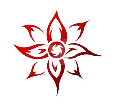 Flower Tribal by kuroakai Cool Symbols, Boutique Logo Design, Flower Logo Design, Flower Symbol, Magic Symbols, Flower Logo, Flower Tattoo Designs, Popular Tattoos, Creative Tattoos