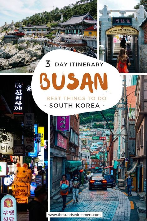 3 day busan itinerary travel guide - best places to visit in busan south korea Busan Photography, Busan Itinerary, Busan Travel, Seoul Itinerary, Korea Busan, Seoul Korea Travel, Busan Korea, Seoul Travel, Busan South Korea