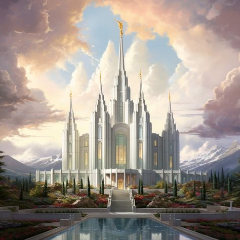 LDS Temple Print Lds Temple Wallpaper, Lds Jesus Christ Pictures, Lds Wallpaper, Christ Pictures, Aesthetic Church, Lds Temple Art, Lds Artwork, Jesus Christ Lds, Cozy Baby Room