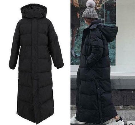 Long black wool coat