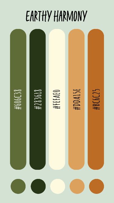 EARTHY HARMONY COLOR PALETTE Harmony Color Palette, Color Palette Earthy, Harmony Color, Colour Wheel Theory, Terracotta Color Palette, Color Knowledge, Hex Color Palette, Business Colors, Color Schemes Colour Palettes