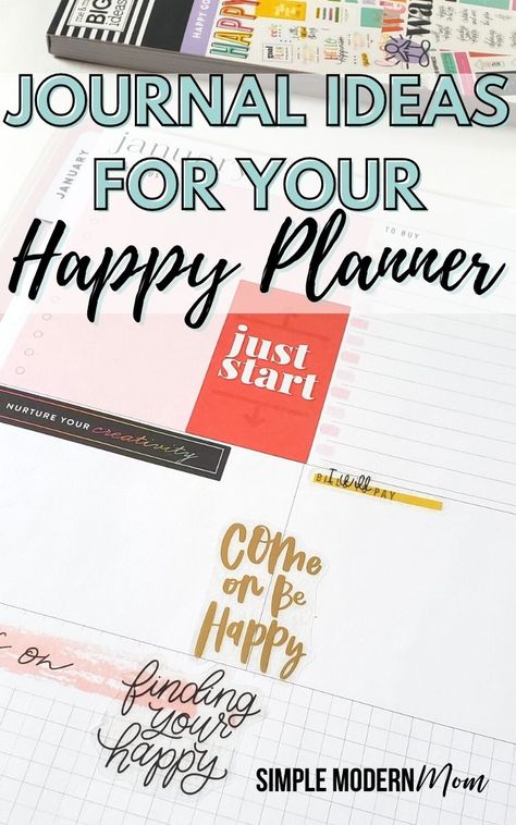 Happy Planner Journaling, Happy Planner Journaling Ideas, Happy Planner Tracker Ideas, Happy Planner Ideas Inspiration, New Journal Ideas, Home Organization Printables, Vision Board Layout, Outfit Journal, Happy Planner Ideas