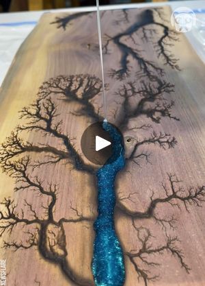 600K views · 9.6K reactions | The art of fractal wood burning | The art of fractal wood burning | By Girly Panda | Facebook Fractal Wood Burn, Fractal Wood Art, Burning On Wood, Burning Wood With Electricity, Fractal Wood, Fractal Burning, Burned Wood, Handcrafted Decor, Hardcover Book