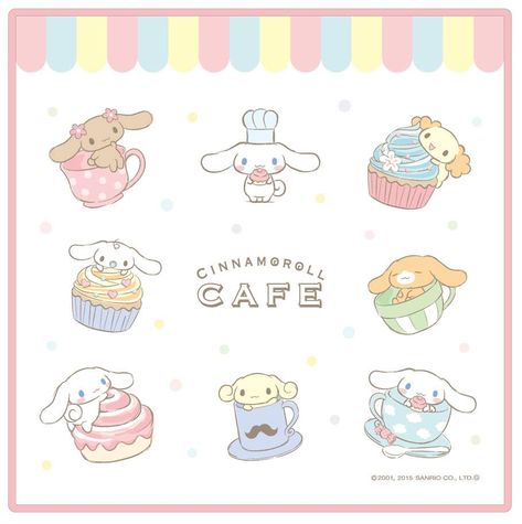 Cinnamoroll Cafe Cinnamoroll Cafe, Desserts Drawing, Childhood Art, Themed Cafes, Baby Friends, Drawing Accessories, Kitty Images, Hello Kitty Characters, Cute Cafe