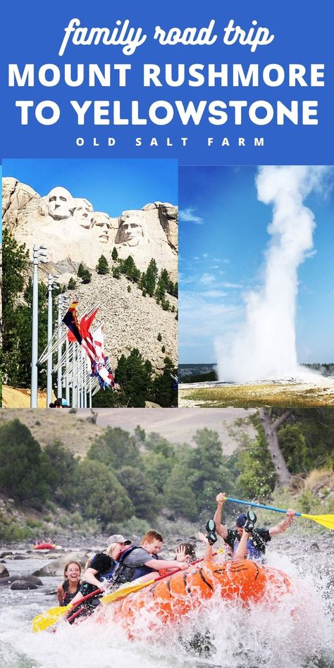 Mount Rushmore To Yellowstone Road Trip, Sky Resort, Yellowstone Vacation, Yellowstone Trip, Custer State Park, Hiking National Parks, River Rafting, Best Family Vacations, Whitewater Rafting