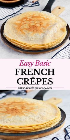 French Fancies Recipe, Authentic French Crepes Recipe, Basic Crepes, Crepes Recipe Breakfast, Crêpe Recipe, Movie Recipes, French Crepe Recipe, Sweet Crepes Recipe, French Fancies