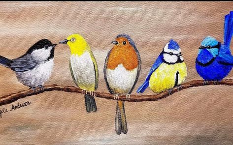 How To Paint Birds: 10 Amazing and Easy Tutorials! Paint Birds, Watercolour Bird, Love Birds Painting, Bird Painting Acrylic, Bird Paintings On Canvas, Blue Bird Art, Elephant Coloring Page, Canvas Painting Tutorials, Watercolor Painting Techniques