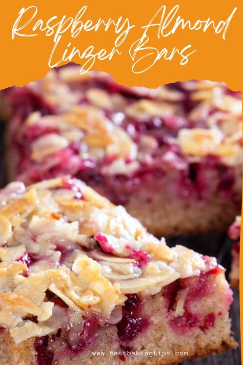 Almond Raspberry Bars, Linzer Bars, Raspberry Almond Bars, Almond Bars Recipe, Austrian Desserts, Almond Desserts, Gluten Free Bars, Raspberry Bars, Almond Bars