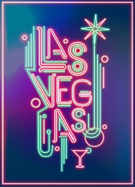 Prateek Vatash, Vegas Lights, Las Vagas, Typo Poster, Vegas Theme, Vegas Sign, Las Vegas Vacation, 타이포그래피 포스터 디자인, Conference Design