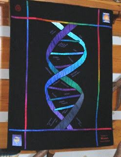 Artsy Quilts, Dna Artwork, Dna Facts, Medical Artwork, Dna Project, Ribbon Quilt, Quilting Inspiration, Boy Quilts, Flying Geese