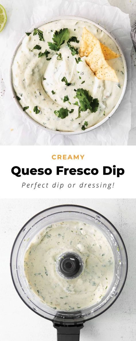 Queso Fresco Dip Recipe, Queso Fresco Recipe Dips, Cold Queso Dip, Caso Fresco Recipes, Quest Fresco Dip, Mexican Veggie Dip, How To Use Queso Fresco Cheese, Queso Fresca Recipes, Queso Fresco Cheese Dip