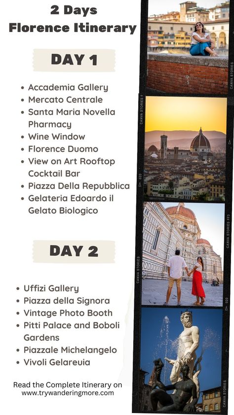 Plan your 2 days in Florence without hassle. Know where to stay, the best things to do, and useful tips to make the most of your time #florence #italytravel Florence In 2 Days, 3 Days In Florence, Florence Itinerary, Filippo Brunelleschi, Italy Trip Planning, Florence Italy Travel, Florence Art, Santa Maria Novella, Uffizi Gallery