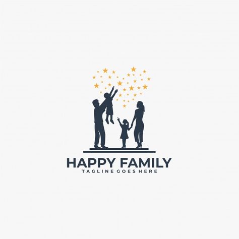 Family Logo Ideas, Family Graphic Design, Happy Family Images, Family Logo Design, Family Silhouette, Hand Dancing, Happy Logo, Foundation Logo, Quotes Background