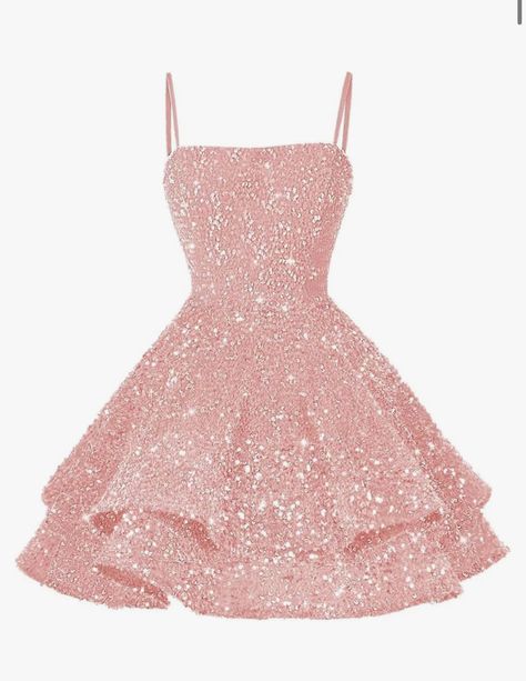 Light Pink Dress Short Classy, Sparkle Dress Short Pink, Sweet 16 Birthday Party Outfits, Pink Quinceanera Dresses Short, 8 Grade Dance Dresses, Sweetheart Dance Dresses Short, Pink Quinceanera Dresses For Damas, Sweet 16 Outfits Winter, Princess Hoco Dress