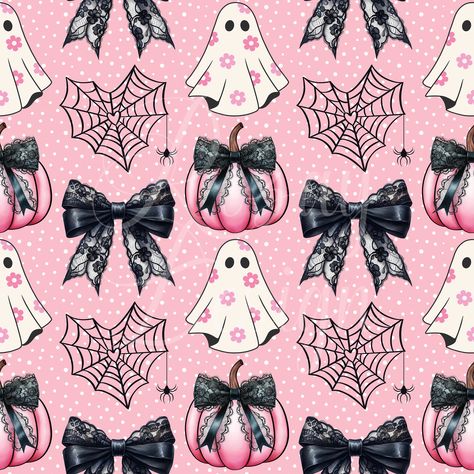 Pink And Black Halloween Wallpaper, Cute Halloween Pattern, Cute Pink Halloween Wallpaper, Pink Halloween Background, Pink Spooky Aesthetic, Pastel Halloween Aesthetic, Pink Halloween Wallpaper, Cute Halloween Wallpapers, Halloween Wallpaper Iphone Backgrounds