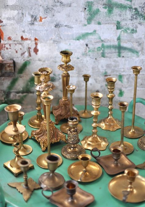 Castle Wedding Decor, Bronze Wedding Decor, Brass Candlesticks Decor, Brass Wedding, Katie White, Brass Candle Holder, Vintage Brass Candlesticks, Antique Wedding, Vintage Candle Holders