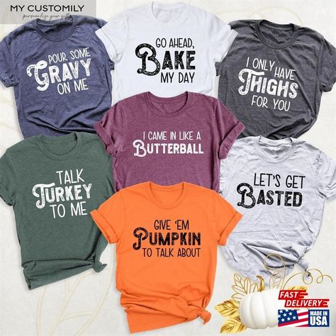 Family Thanksgiving Shirt Dinner Let T-Shirt Sweatshirt Check more at https://mycustomily.com/product/family-thanksgiving-shirt-dinner-let-t-shirt-sweatshirt/ Thanksgiving Tshirt Ideas, Talk Turkey To Me, Funny Thanksgiving Shirts, Turkey Shirts, Thanksgiving Family, Cute Shirt Designs, Family Thanksgiving, Autumn T Shirts, Thanksgiving Shirt