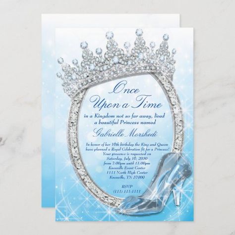 Cinderella Party Invitations, Sweet 16 Cinderella Theme, Cinderella Birthday Party Invitations, Cinderella Quinceanera Themes, Cinderella Wedding Theme, Cinderella Sweet 16, Cinderella Quinceanera, Cinderella Invitations, Princess Invitation