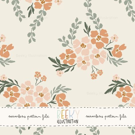 Boho Floral Seamless Pattern | DIGITAL DOWNLOAD | Cottage Core Seamless Pattern, Spring Seamless, Floral Digital Paper, Mothers Day Seamless by BeekyIllustration on Etsy Cottage Core Pattern, Shallow Bowls, Handmade Kids Clothes, Floral Digital Paper, Floral Seamless Pattern, Handmade Towel, Handmade Kids, Free Graphics, Seamless Pattern Vector