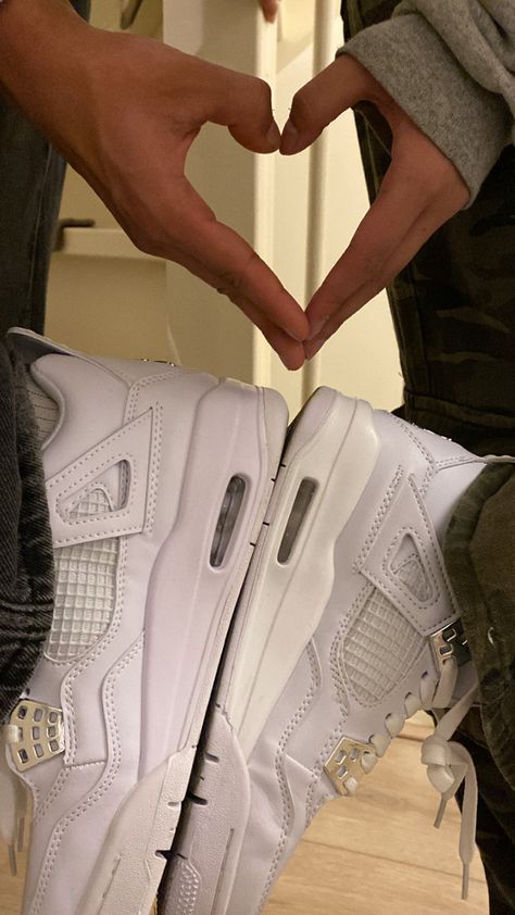 jordan 4 pure money couple Matching Jordan 4s Couple, Pure Money 4s Outfit, Sneaker Head Couple, Jordan 4 Pure Money Outfit, Matching Shoes With Boyfriend, Matching Couple Shoes, Air Jordan 4 Pure Money, Pure Money 4s, Jordan 4 Retro Pure Money