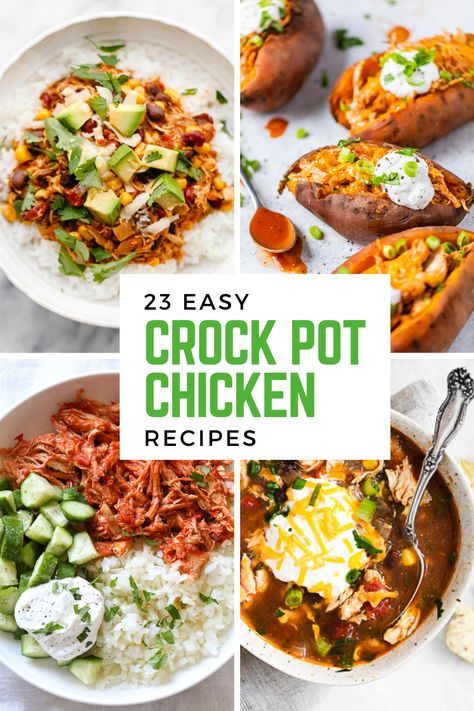 Easy Crock Pot Chicken Recipes, Crock Pot Chicken Recipes, Easy Crock Pot Chicken, Crockpot Chicken Recipe, Persnickety Plates, Crockpot Chicken Healthy, Mexican Chicken Recipes, Easy Slow Cooker Chicken, Crock Pot Chicken