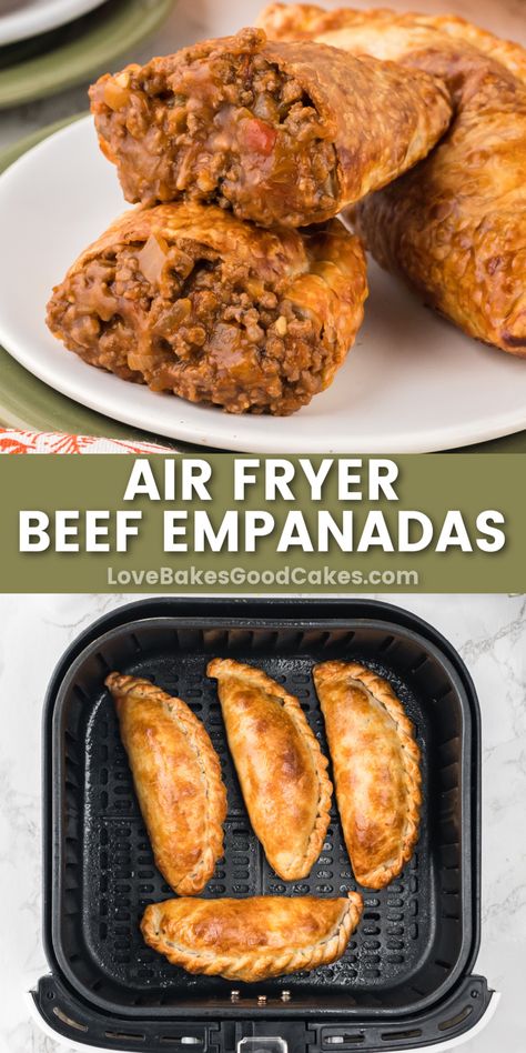 Air Fryer Beef Empanadas Airfryer Empanadas, Air Fryer Empanadas, Air Fryer Beef, Beef Empanadas Recipe, Healty Dinner, Ground Beef And Potatoes, Beef Empanadas, Airfryer Recipes, Empanadas Recipe