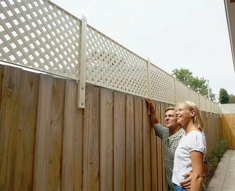 Privacy Fence Extension, Backyard Privacy Fence, Fence Extension, Yard Privacy, Diy Privacy Fence, Privacy Fence Designs, Pallet Fence, Garden Privacy, Lattice Fence