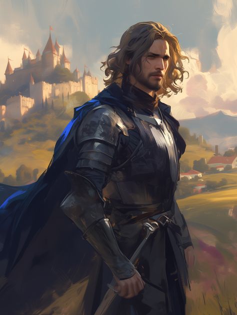 Blonde Male Knight, Medival Characters Art, Knight Character Art Male, Prince Fantasy Art, Tully Aesthetic, Blonde Knight, Lord Commander, Prince Dragon, Prince Art