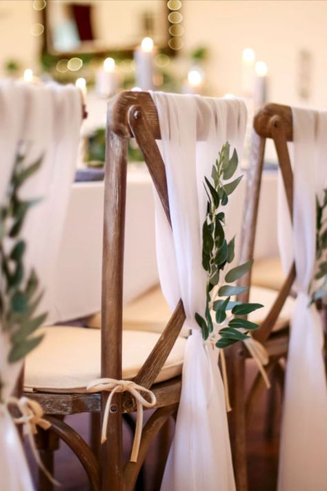 Drapes Wedding, Wedding Chair Decor, Venue Party, Wedding Chair Decorations, Chair Decor, Sage Wedding, Wedding Chair, Future Wedding Plans, Venue Decor