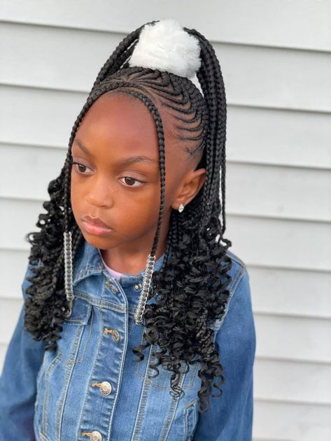 36 Gorgeous Fulani Braids Every Black Woman Should Wear Braids For Black Kids, Girls Braided Hairstyles Kids, Black Kids Braids Hairstyles, Lil Girl Hairstyles, Kid Braid Styles, Braided Cornrow Hairstyles, Cute Braided Hairstyles, Cute Box Braids Hairstyles, Pretty Braided Hairstyles