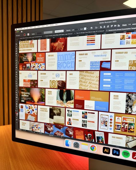 3 things I do to make my presentations better🤔 But first if you want to speed the process up when putting together brand presentations, comment ‘KIT’ for a link to this template kit🫶 (swipe to see the before). 1. Make the presentation about them, not you. Use the brand’s colours, fonts, and design style to keep the focus on their new identity. This approach effectively turns the presentation into a mockup of their brand. 2. Show the brand in action with relevant mockups. Don’t just include... Graphic Design Vision Board, Brand Presentation Design, Graphic Designer Aesthetic, Presentation Design Ideas, Presentation Aesthetic, Graphic Design Process, Aesthetic Presentation, Modern Nostalgia, Graphic Design Aesthetic