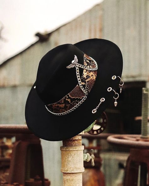 Products – Untamed Hats Fedora With Locs, Ladies Fedora Hats, Decorated Fedora Hats, Hat Design Ideas, Western Hat Styles, American Desert, Custom Cowboy Hats, Gambler Hat, Leather Cowboy Hats