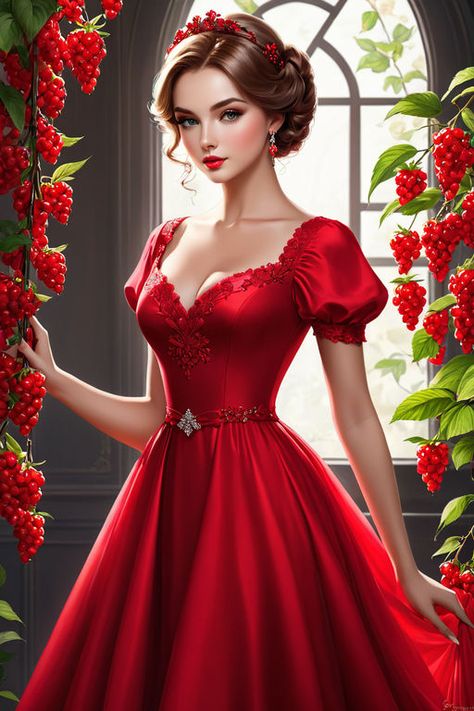 Scarlet Dress, Princess Dance, Arab Wedding, Cute Love Wallpapers, Amazing Nature Photos, Woman Within, Cute Art Styles, Create Art, Image Generator