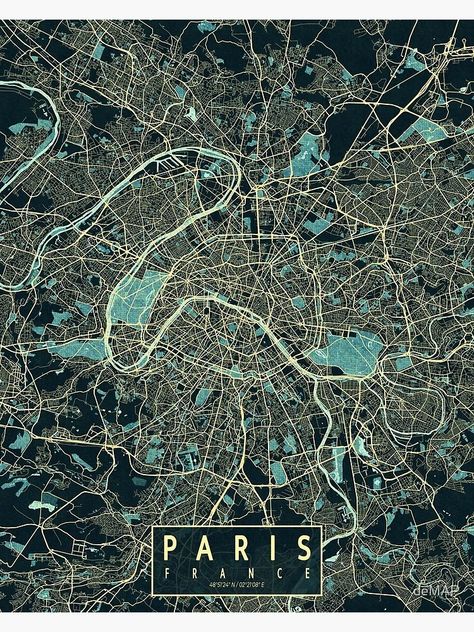 "Paris City Map of France - Summer" Poster for Sale by deMAP | Redbubble Paris City Map, Map Of France, City Posters, France Summer, Summer City, Paris Poster, Summer Poster, City Map Art, Poster City