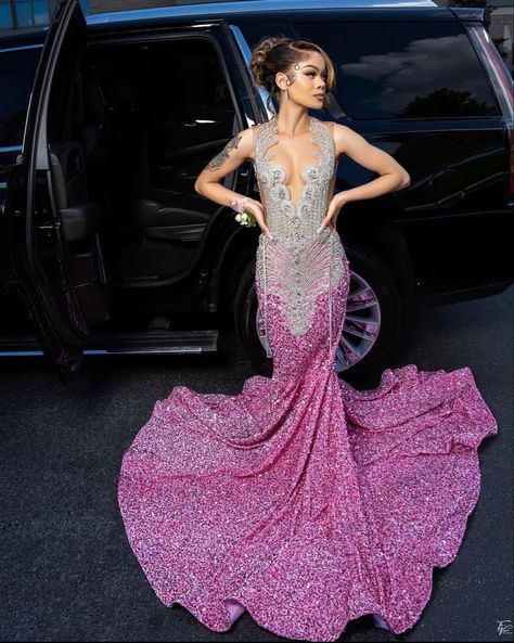 Pink And Silver Prom Dress, Prom Dress Luxury, Prom Prep, Cocktail Dresses Wedding, Prom 2k24, Mermaid Cocktail, Prom Goals, Silver Prom Dress, Custom Made Prom Dress